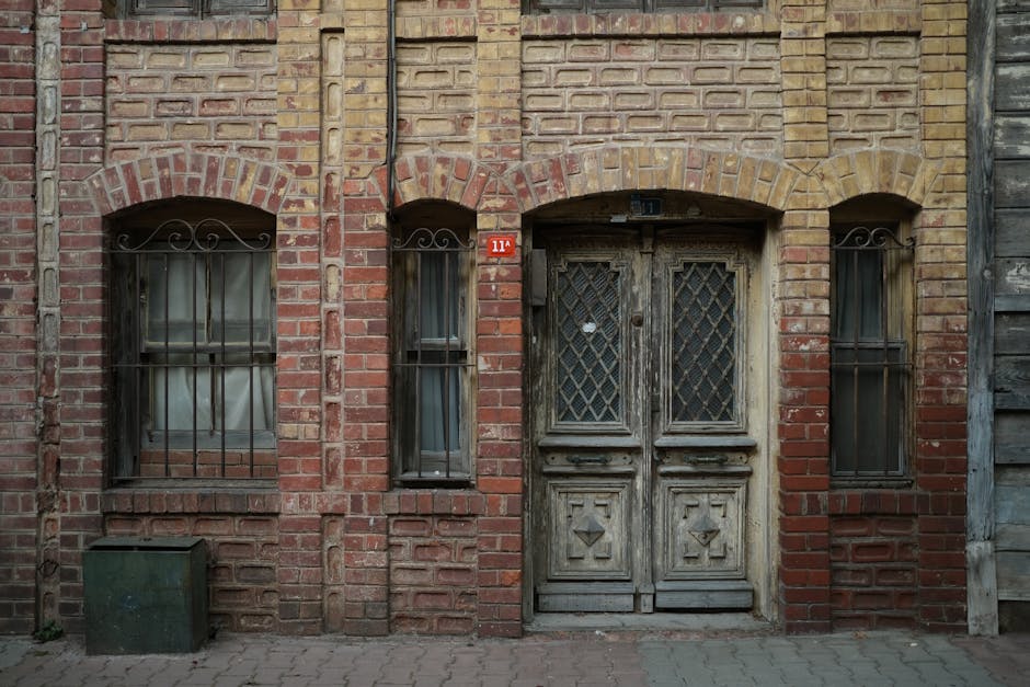 Traditional brick architecture with arched windows